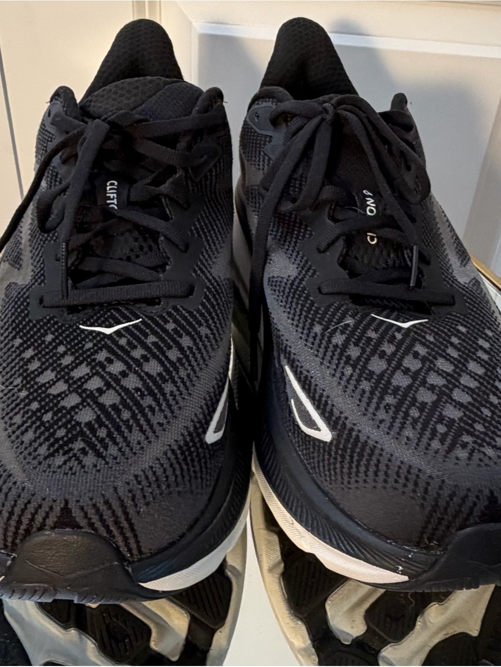 Hoka Men's Black and White Cushioning Running Shoes - Picture 3 of 10